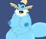  absurd_res animal_humanoid anthro anthrofied areola belly big_areola big_breasts big_nipples black_sclera blue_body breasts choker curvy_figure eeveelution female generation_1_pokemon genitals hi_res huge_breasts huge_thighs humanoid jewelry looking_at_viewer marine marine_humanoid miyang_draws! necklace nervous nervous_smile nintendo nipples non-mammal_nipples nude overweight pokemon pokemon_(species) pokemorph pussy smile solo thick_thighs vaporeon video_games voluptuous 