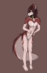  canid canine canis female hi_res mammal nude red_wolf skylar_zero solo spike_the_furry tomboy wolf 