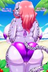  anthro bikini breasts butt clothing felid female hi_res mammal pantherine snow_leopard solo speeds swimwear 