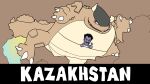  ambiguous_gender anthro borat country duo ergomancy facial_hair feral generation_1_pokemon hi_res kangaskhan kazakhstan kazakhstan_flag male mustache nintendo pokemon pokemon_(species) red_eyes size_difference smile video_games 