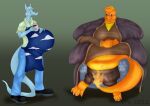  anthro duo hi_res male male/male overweight overweight_male sketch thick_shape zhekathewolf ztw2022 