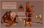  ambiguous_gender black_sclera brown_wings color_swatch dragon fangs feral forked_tongue kardinaluz looking_at_viewer male_(lore) membrane_(anatomy) membranous_wings model_sheet narrowed_eyes open_mouth orange_body orange_eyes orange_scales quadruped scales scalie shadowwolfhunter side_view simple_background solo three-quarter_view tongue tongue_out wing_claws wings yellow_body yellow_scales 
