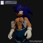  abs anthro big_pecs bulge disembodied_hand eulipotyphlan hedgehog hi_res looking_pleasured male mammal muscular muscular_male nipple_fetish nipple_pinch nipple_play onyxsplash pecs pinch sega simple_background solo sonic_the_hedgehog sonic_the_hedgehog_(series) 