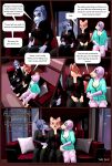  3d_(artwork) amphibian anthro avian bird canid canine clothed clothing comic dialogue digital_media_(artwork) english_text female fox group hi_res lennox_(mynka) lory_(mynka) male mammal mynka nurse nurse_clothing nurse_uniform polyamorous polyamory profanity raelynn_(mynka) salamander_(amphibian) text uniform work_clothes 