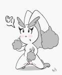  anthro breasts egg el_senor_erizo eyelashes female generation_4_pokemon genitals lagomorph lopunny mammal nintendo nipples nude pokemon pokemon_(species) pussy simple_background solo video_games young 