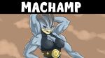  4_arms clothed clothing ergomancy female generation_1_pokemon grey_body grey_skin hi_res looking_at_viewer machamp multi_arm multi_limb nintendo pokemon pokemon_(species) red_eyes solo video_games wrestling_belt 