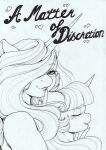  &lt;3 absurd_res anthro anthrofied blush cover cover_art cover_page duo english_text equid equine eyebrow_through_hair eyebrows eyes_closed female female/female fingers friendship_is_magic hair hair_over_eye hasbro hi_res horn long_hair longinius looking_at_viewer mammal monochrome my_little_pony one_eye_obstructed open_mouth princess_celestia_(mlp) text traditional_media_(artwork) translucent translucent_hair twilight_sparkle_(mlp) unicorn 