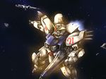  beam_rifle damage damaged energy_gun f91_gundam glowing gun gundam gundam_f91 space weapon 