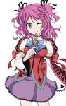  brooch cheria_barnes food jewelry miniskirt pink_hair ribbon ribbons skirt tales_of_(series) tales_of_graces twintails 