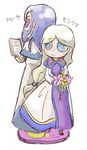  blonde_hair blue_eyes blue_hair book cecilia_harvey dress female final_fantasy final_fantasy_iv flower kluya long_hair lowres male na_(pixiv913562) purple_eyes robe 