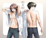  2boys ass chest duo_maxwell gundam gundam_wing heero_yui heero_yuy multiple_boys shirtless 