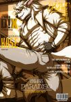  abs absurd_res angel breasts clothed clothing collar cover drks fashion fashion_show fashionable fingerless_gloves fur gloves hair handwear hi_res kase_(drks) magazine magazine_cover male muscular muscular_male nipples pecs solo white_body white_fur 
