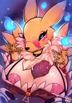  bandai_namco breast_play breasts digimon digimon_(species) female halloween_costume hi_res renamon sex titfuck titfuck_under_clothes yourdigimongirl 