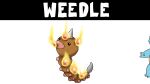 black_eyes brown_body ergomancy feral fire generation_1_pokemon hi_res horn imminent_death nintendo pink_nose pokemon pokemon_(species) simple_background squirtle video_games weedle white_background 