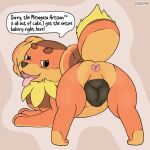  animal_genitalia animal_pussy anus ass_up canine_pussy dachsbun female feral genitals hi_res nintendo pokemon presenting pussy rear_view solo tongue tongue_out video_games xenoyia_(artist) 