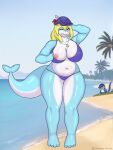  anthro areola beach bikini bikini_pull blonde_hair clothing clothing_pull female fish flashing flashing_breasts hair hat headgear headwear hi_res jewelry killsha_(tribal_hunter) long_hair looking_at_viewer marine necklace nipple_outline nipples one_eye_closed outside pirate seaside shark sherilane slightly_chubby slightly_chubby_anthro slightly_chubby_female smile smiling_at_viewer solo swimwear swimwear_pull tribal_hunter voyeur wink winking_at_viewer 