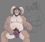  anthro beanie beard belly black_nose body_hair bovid brown_body brown_fur bulge butt caprine carl_hendricks clothed clothing echo_(game) echo_(series) echo_project erection erection_under_clothing facial_hair fur hat headgear headwear hi_res horn jockstrap jockstrap_only looking_at_viewer looking_away looking_back love_handles male mammal musclegut nipples overweight overweight_male pubes smile solo soupspicyy underwear video_games visual_novel 