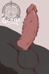  2:3 anatomically_correct anthro black_body black_fur close-up erection fur genitals male penile_spines penis solo tekitourabbit_(artist) vein veiny_penis watermark 