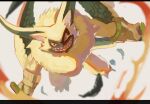 angry anthro apple05012 bandai_namco claws digimon digimon_ghost_game flying fur hi_res lamortmon long_ears male monster orange_eyes sharp_claws sharp_teeth solo teeth winged_arms wings yellow_body yellow_fur 