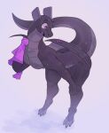  anthro dragon ender_dragon female horn jean_(minecraft) microsoft minecraft mojang purple_eyes simple_background solo video_games white_background xbox_game_studios 