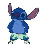  2022 alien alpha_channel anthro biped blue_body blue_eyes blue_fur chest_tuft clothed clothing digital_drawing_(artwork) digital_media_(artwork) disney experiment_(lilo_and_stitch) flat_colors footwear fur hands_on_hips head_tuft itsmilo lilo_and_stitch low_res male notched_ear purple_nose shoes simple_background smile sneakers solo stitch_(lilo_and_stitch) swimming_trunks swimwear topless transparent_background tuft 