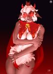  absurd_res akrodraws anthro areola areola_slip bell bovid breasts cape caprine clothing convenient_censorship cult_of_the_lamb female glowing glowing_eyes goat hi_res horn lamb_(cult_of_the_lamb) mammal nude red_crown_(cult_of_the_lamb) red_eyes sheep solo 