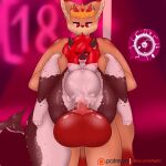  absurd_res anthro balls bella_(fluffyglitch) belly big_belly big_breasts big_butt big_penis bodily_fluids breasts butt canid canine canis cum cum_inside duo ejaculating_while_penetrated erection female fluffyglitch genital_fluids genitals heart_eye hi_res horn hybrid impregnation male male/female mammal nipples nude open_mouth ovum ovum_with_heart penetration penis pussy sex sperm_cell thick_thighs tongue vaginal wide_hips wolf 