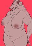  absurd_res anthro big_breasts breasts female hi_res japanese_text kemono lin_(artist) mammal muscular muscular_female open_mouth overweight overweight_anthro overweight_female sketch solo suid suina sus_(pig) text translated wild_boar 