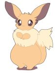  ambiguous_gender colored daww eevee feral generation_1_pokemon hi_res nintendo okazu pokemon pokemon_(species) shadow simple_background solo video_games white_background 