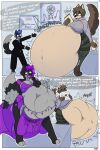  anthro bloated canid canine canis comic digestion_noises female group hi_res kc_(kingcreep105) kingcreep105 male mammal multiple_pred multiple_prey nat_(kingcreep105) pudgy_belly sera_(englishweasel) struggling_prey vore willing_pred wolf 