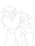  absurd_res anthro arm_around_neck arm_around_shoulders bara_top_lion_(mrjosh47) blep brother bulge clothing crop_top crop_top_lion_(mrjosh47) duo felid happy hi_res lion male male/male mammal mane mrjosh47 muscular muscular_anthro muscular_male noogie pantherine playful pubes shirt sibling tongue tongue_out topwear underwear 