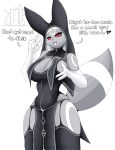  &lt;3 absurd_res anthro big_breasts black_body black_clothing black_legwear breasts cleavage clothed clothing curvy_figure dark_body eeveelution eyebrows eyelashes female fur fur_markings generation_2_pokemon gloves handwear happy hi_res legwear looking_at_viewer markings nails nintendo nun_outfit pokemon pokemon_(species) red_eyes red_sclera sharp_nails sharp_teeth sketchy_protogen smile smiling_at_viewer solo tail_markings teeth text thick_thighs thigh_highs umbreon video_games white_clothing white_gloves white_handwear wide_hips 