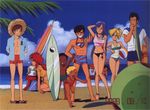  beach beecha_oleg bright_noa chara_soon cloud clouds elle_vianno gundam gundam_zz haro ino_abbav judau_ashta mondo_agake qum roux_louka shinta sky surfboard swimsuit 