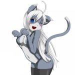  artist_request blue_eyes blush furry lowres wink 