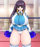  arena blush boxing boxing_gloves boxing_ring breasts chichi_kurage_ss cleavage huge_breasts os os-tan panties pzkatze smile underwear xp xp-tan zipper 
