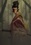  black_eyes highres japanese_clothes jubei katana kimono male male_focus samurai_shodown samurai_spirits snk sword weapon yagyuu_juubei_(samurai_spirits) 