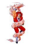  90s adk dragon fuuma_kotarou_(world_heroes) fuuma_koutaro game neo_geo ninja official_art oldschool red_hair snk world_heroes 