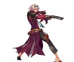  bullet bullets dungeon_and_fighter dungeon_fighter_online gun gunner gunner_(dungeon_and_fighter) handgun highres male male_focus pistol revolver sandals simple_background solo sunglasses weapon white_background white_hair 