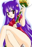  blue_hair breasts dress female gradient gradient_background legs long_hair miniskirt ranma_1/2 shampoo_(ranma_1/2) short_dress skirt smile solo thighs 