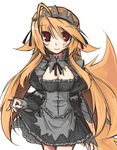  animal_ears bad_id bad_pixiv_id breasts endou_chihiro fox_ears fox_tail large_breasts long_hair maid original red_eyes simple_background smile solo tail very_long_hair white_background 