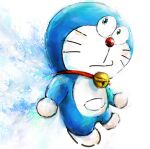  2018 anthro bell blue_body blue_fur collar domestic_cat doraemon doraemon_(character) felid feline felis front_view fur looking_at_viewer machine male mammal mouth_closed mt_tg pouch_(anatomy) red_collar red_nose robot shaded simple_background solo whiskers white_background white_body white_fur 