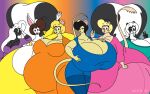 &copy; 2020 anthro bedroom_eyes belly big_belly big_breasts big_butt black_body black_fur black_hair blonde_hair blue_eyes bonnie_(satsumalord) bottomwear breasts brown_eyes brown_hair butt chelsea_(satsumalord) clothed clothing digital_media_(artwork) dress female footwear fur gerbil gesture gina_(satsumalord) group hair hand_on_breast hand_on_hip hi_res huge_breasts huge_butt huge_thighs hyper hyper_belly hyper_breasts hyper_butt hyper_thighs lagomorph leporid mammal mephitid mouse multicolored_body multicolored_fur murid murine narrowed_eyes obese obese_anthro obese_female overweight overweight_anthro overweight_female pants pregnant pregnant_female rabbit rodent sandy_(satsumalord) satsumalord seductive shirt shoes skunk stacy_(satsumalord) symbol tanya_(satsumalord) thick_thighs topwear two_tone_body two_tone_fur waving waving_at_viewer white_body white_fur white_hair wide_hips 