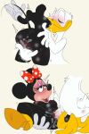  anatid anseriform anthro avian bird black_body black_nose blush bow_(feature) breast_play breast_suck breasts cjzilla88 clothing disney donald_duck duck duo eyes_closed female fingering footwear gloves half-closed_eyes handwear hi_res looking_pleasured male male/female mammal minnie_mouse mouse murid murine narrowed_eyes nipples nude open_mouth penetration rodent shoes smile spread_legs spreading standing sucking vaginal vaginal_penetration white_body 