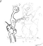  2020 aer0_zer0 alpaca anthro bald black_and_white camelid clothing cloven_hooves cursed_image digital_drawing_(artwork) digital_media_(artwork) female fur hairless hi_res hooves mammal monochrome musical_note on_hind_legs paprika_paca_(tfh) polka_dot_underwear shaved sketch solo them&#039;s_fightin&#039;_herds tongue tongue_out underwear wool_(fur) 