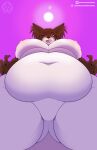  &lt;3 &lt;3_eyes anthro areola belly big_areola big_belly big_breasts breasts brown_hair canid canine canis ceiling_lights domestic_dog female first_person_view fur grabby_hands hair hi_res koko_(ryukawa) male mammal navel overweight overweight_anthro overweight_female papillon ryukawa solo tongue tongue_out toy_dog white_body white_fur 