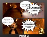 2022 3d_(artwork) 5:4 anthro black_and_white_fur black_body black_fur black_hair cave comic dialogue digital_media_(artwork) english_text exclamation_point flashlight fur hair hi_res looney_tunes male mammal mephitid multicolored_body multicolored_fur open_mouth pep&eacute;_le_pew question_mark skunk solo source_filmmaker speech_bubble text thecheshireguy torch warner_brothers white_body white_fur 