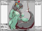  4_toes anthro bound breasts cottontail cyclizar feet female generation_9_pokemon genitals green_body hi_res nintendo nipples pokemon pokemon_(species) rope scalie solo toes video_games 
