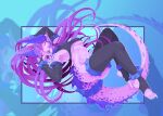  absurd_res anthro dragon female hi_res horn lethalbliss navel open_mouth pink_eyes solo 