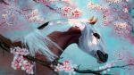  16:9 2022 ambiguous_gender ariesredlo brown_body brown_fur day detailed_background digital_media_(artwork) equid equine eyebrows eyelashes feral fur hi_res horse mammal outside sky solo white_body white_fur widescreen 