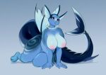  anthro big_breasts blue_body breasts eeveelution female fin generation_1_pokemon gradient_background head_fin long_tail neck_fin nintendo nipples open_mouth pokemon pokemon_(species) simple_background siriussly solo tail_fin thick_tail thick_thighs vaporeon video_games wide_hips 